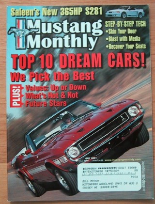 MUSTANG MONTHLY 2001 JULY - SHELBY'S OWN GT500